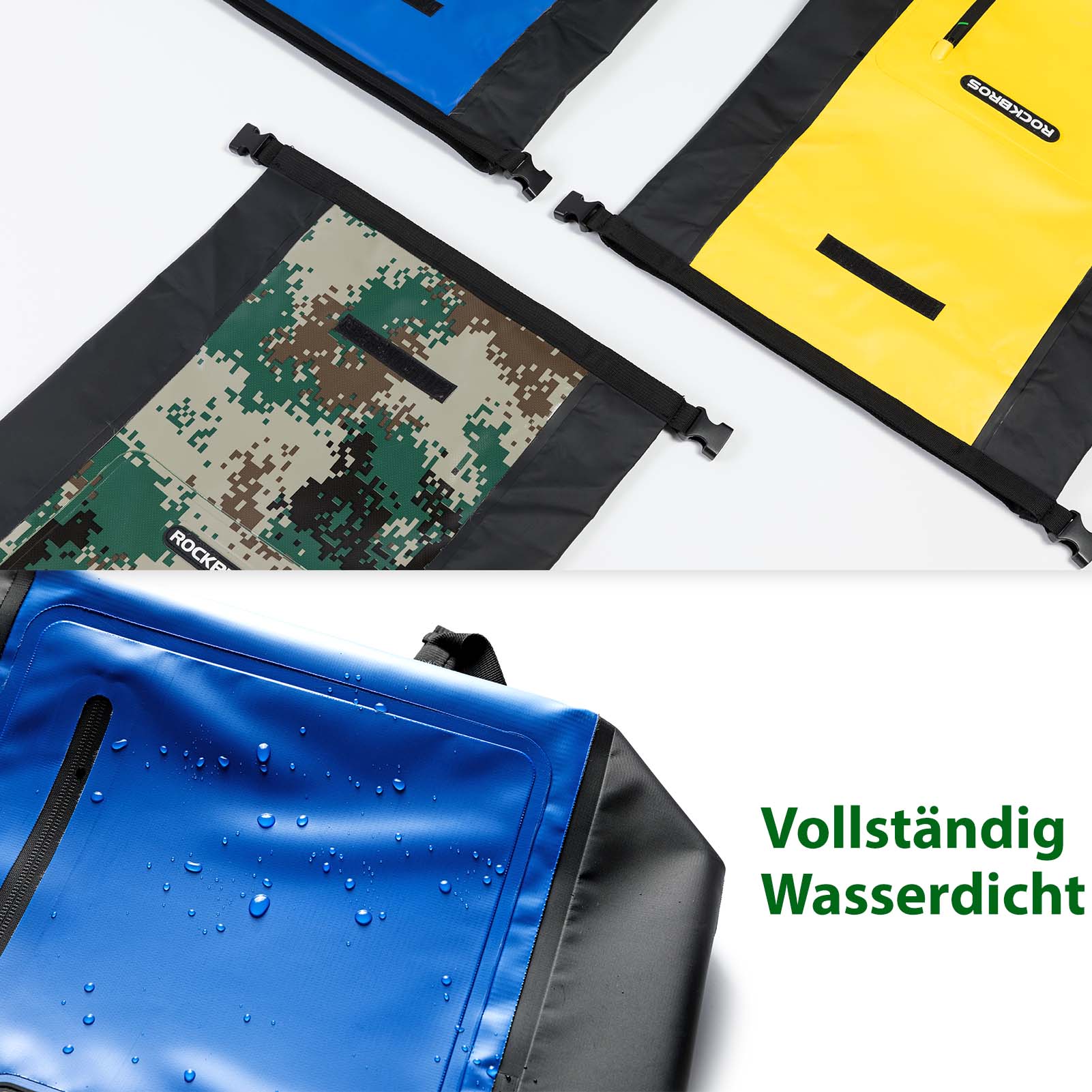 Dry Bag wasserdicht Reiserucksack mit Vordertasche 20L - Image 7