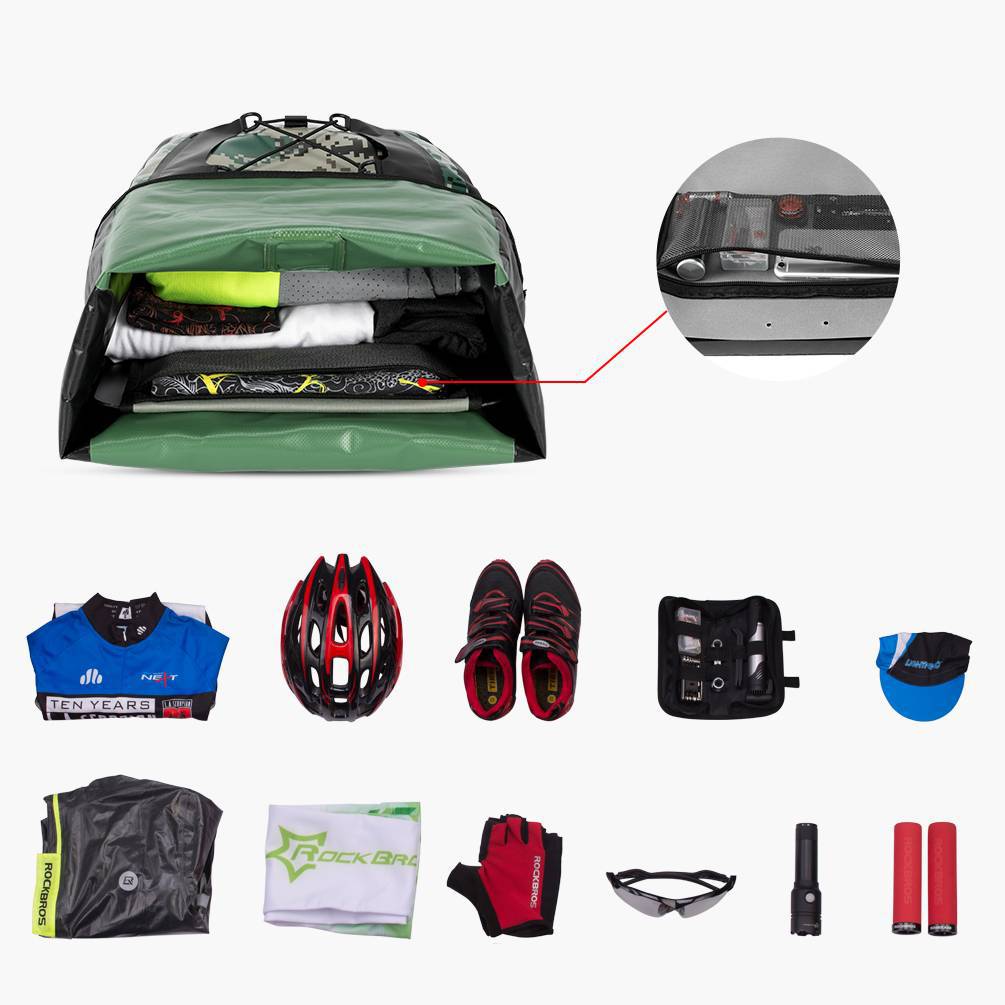 ROCKBROS 100 % wasserdichte Transporttaschen mit Netztasche 27L - Image 12