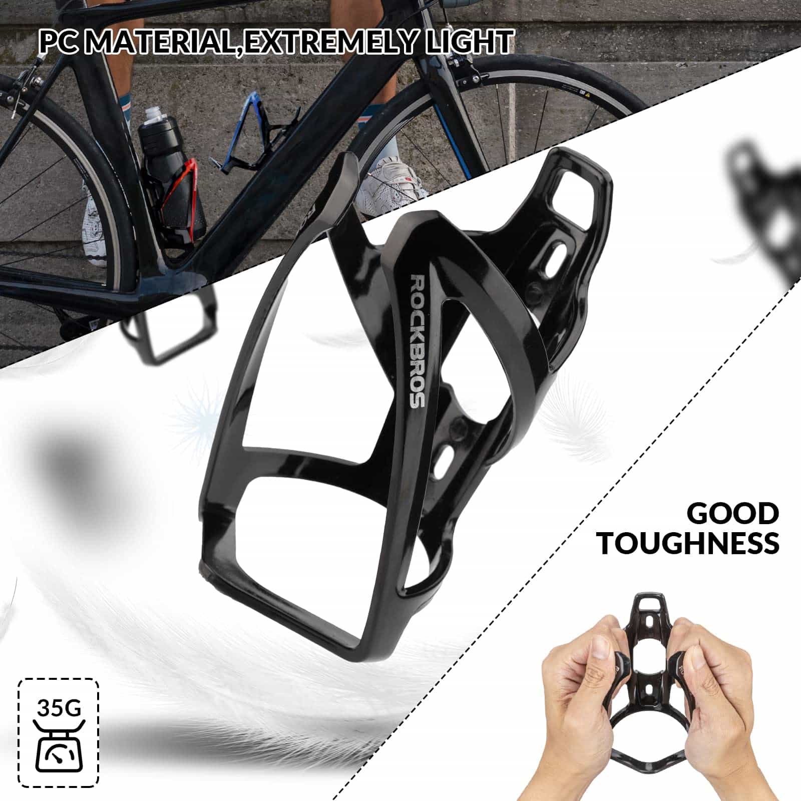 ROCKBROS 35g Leicht PC Fahrrad Flaschenhalter - Image 20