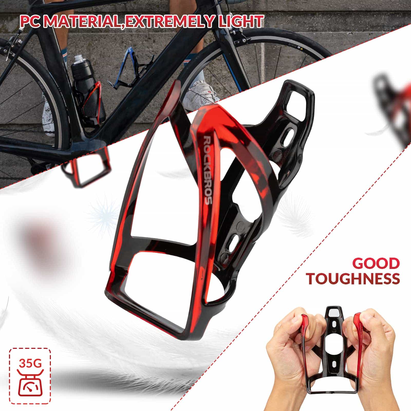 ROCKBROS 35g Leicht PC Fahrrad Flaschenhalter - Image 24