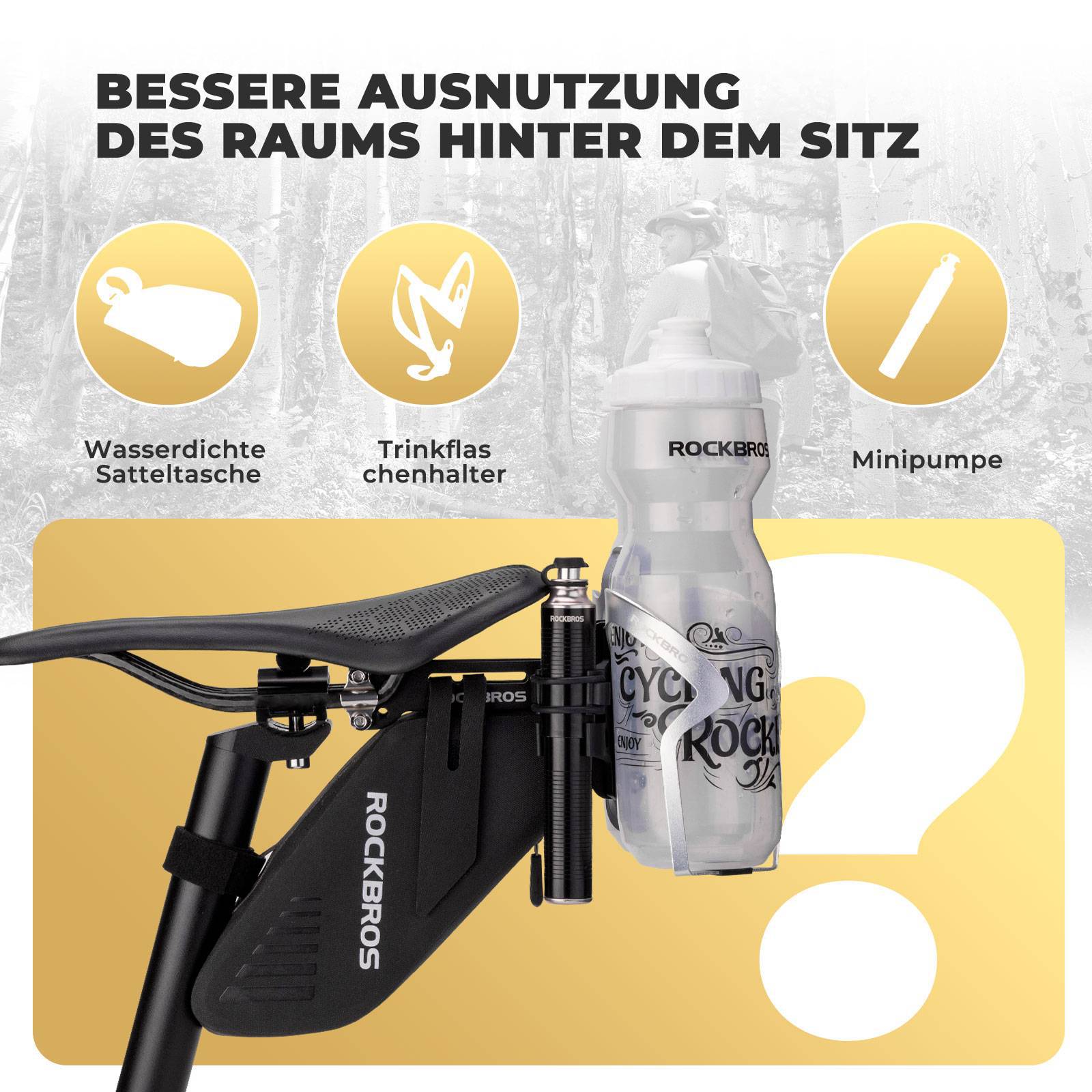 ROCKBROS Fahrrad Flaschenhalter Adapter Aluminum Einstellbar Halterung - Image 5