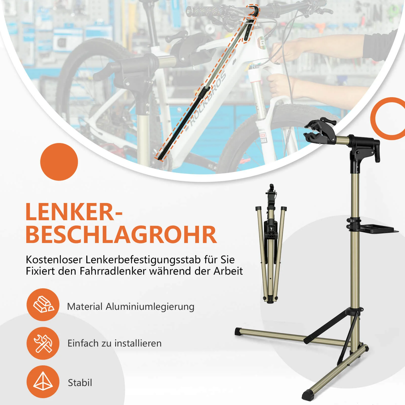ROCKBROS Fahrrad Montageständer Fahrradhalter 65lbs für MTB Rennrad E-Bike - Image 6