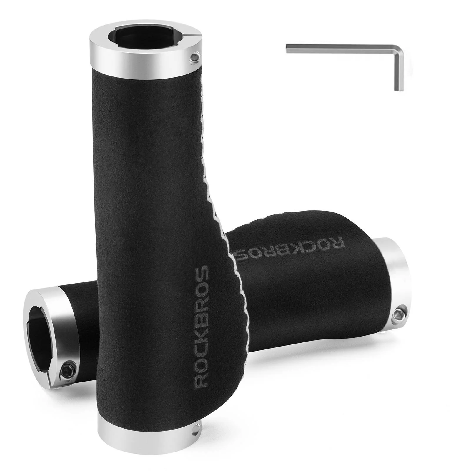 ROCKBROS Fahrradgriffe Ledergriffe für Lenker mit 22,2 mm Durchmesser - Image 4