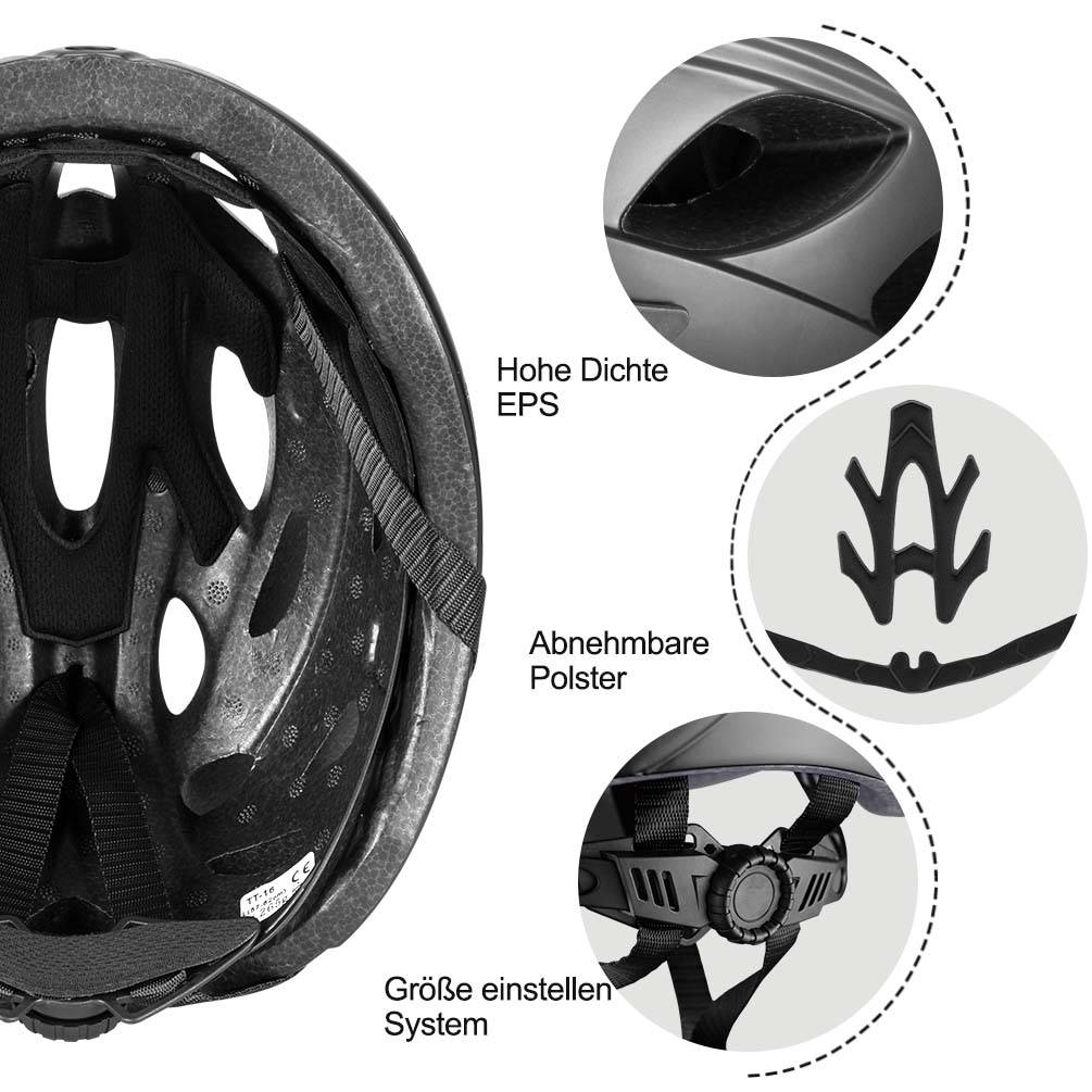 ROCKBROS Fahrradhelm mit integrierter abnehmbarer Magnetbrillen & Visier - Image 11