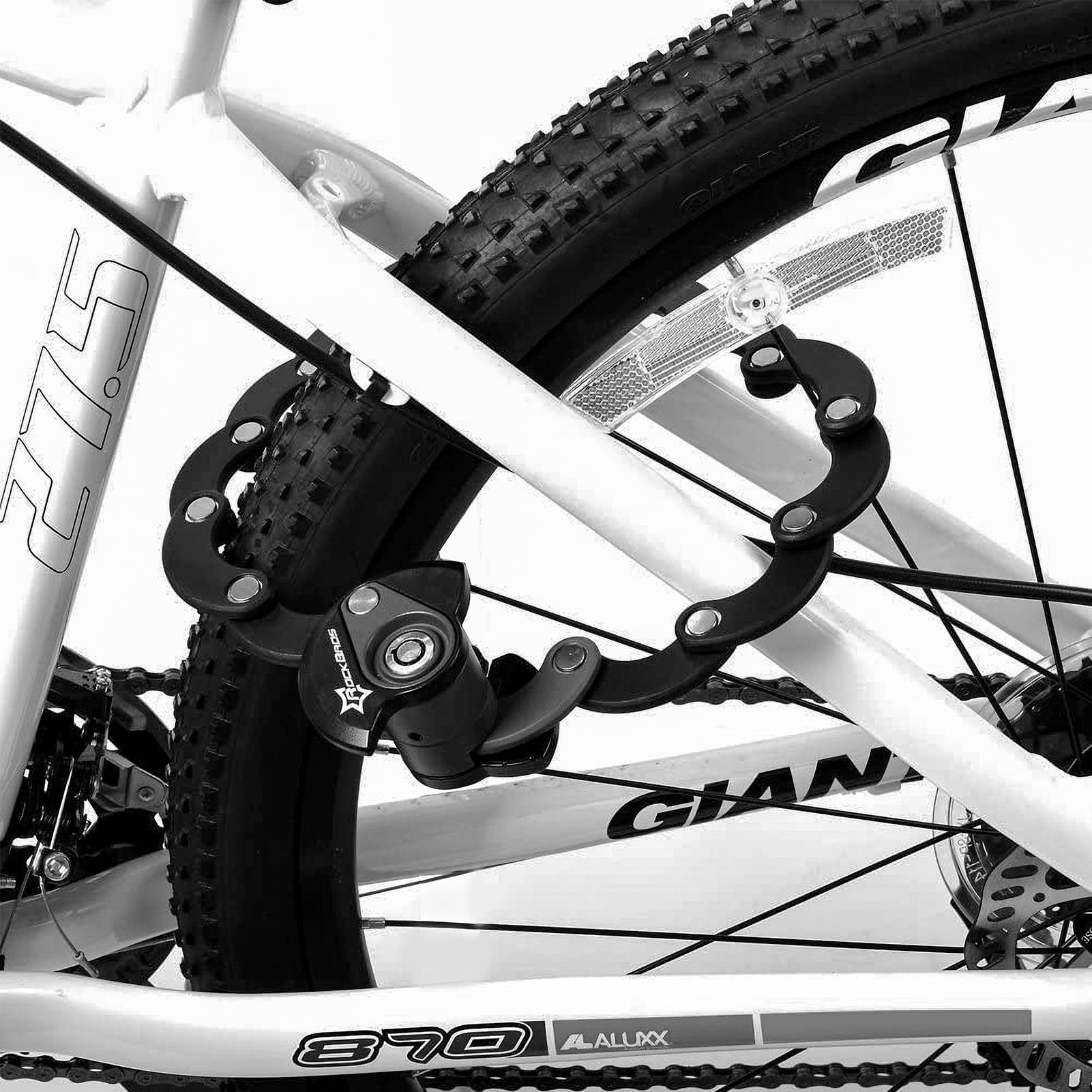 ROCKBROS Fahrradschloss Faltschloss 70 cm Lang Schwarz - Image 4