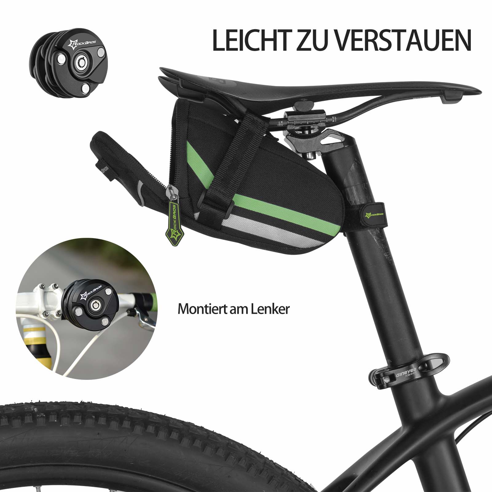 ROCKBROS Fahrradschloss Faltschloss 70 cm Lang Schwarz - Image 5