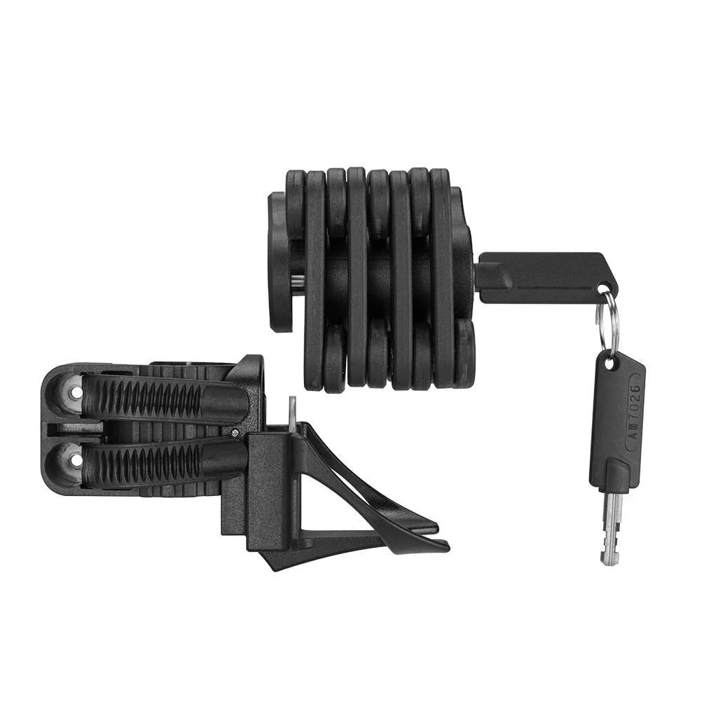 ROCKBROS Fahrradschloss Faltschloss 70 cm Lang Schwarz - Image 8