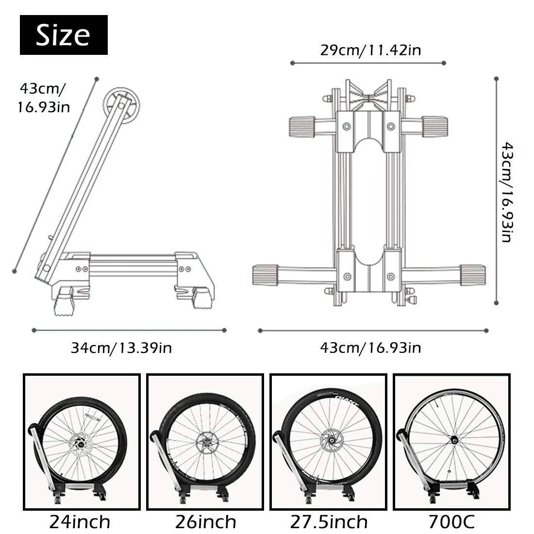 ROCKBROS Fahrradständer Hinterradständer Faltbar aus Aluminium - Image 5