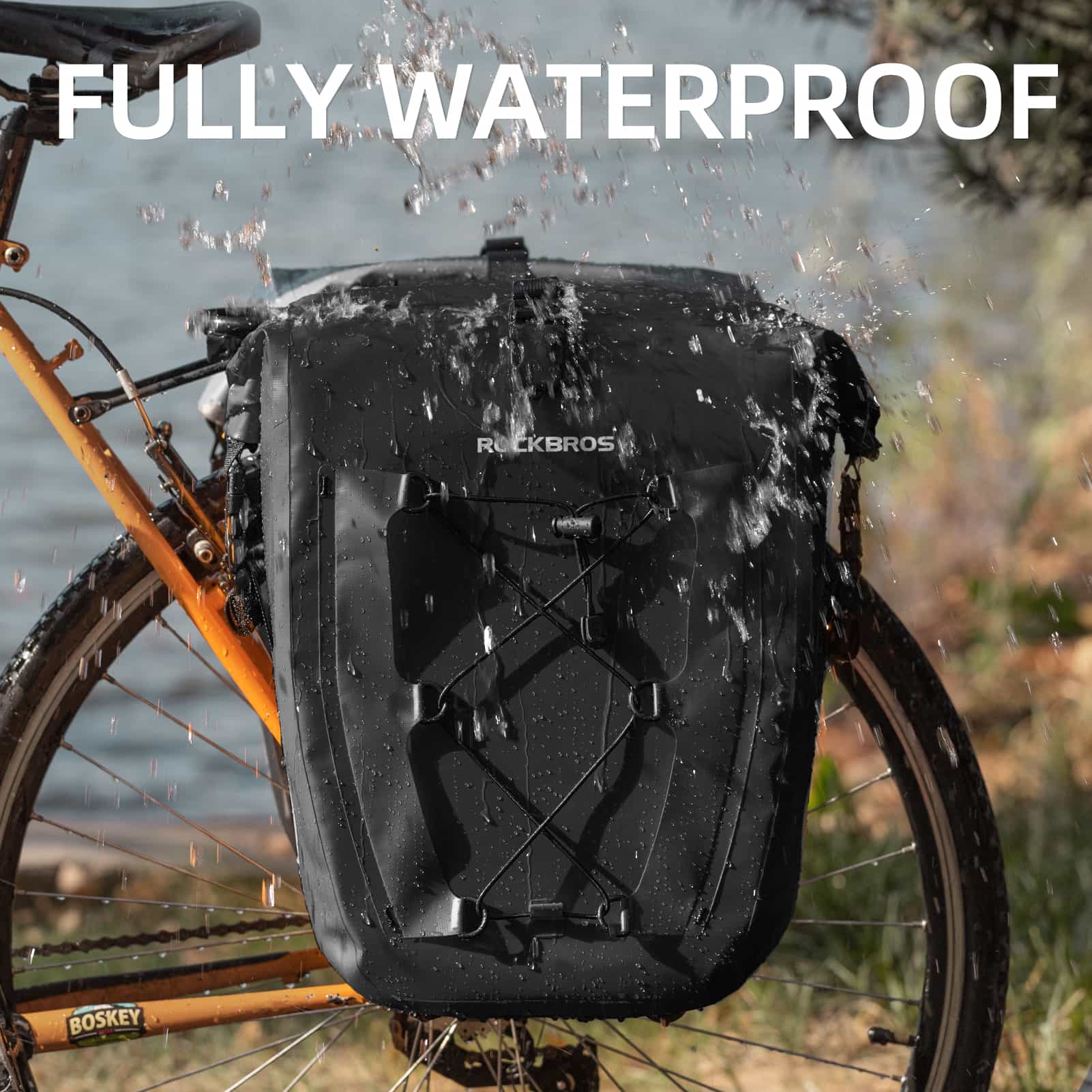 ROCKBROS Gepäckträgertasche 25L-32L 100 % wasserdicht mit Tragegriff - Image 7