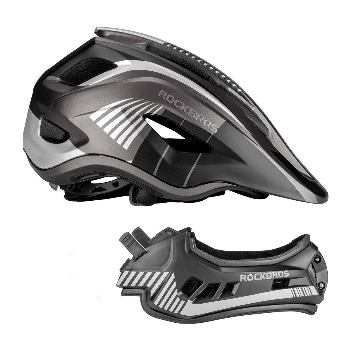 ROCKBROS Kinder helm Integriert Fahrradhelm mit Abnehmbarem Kinnschutz - Image 19