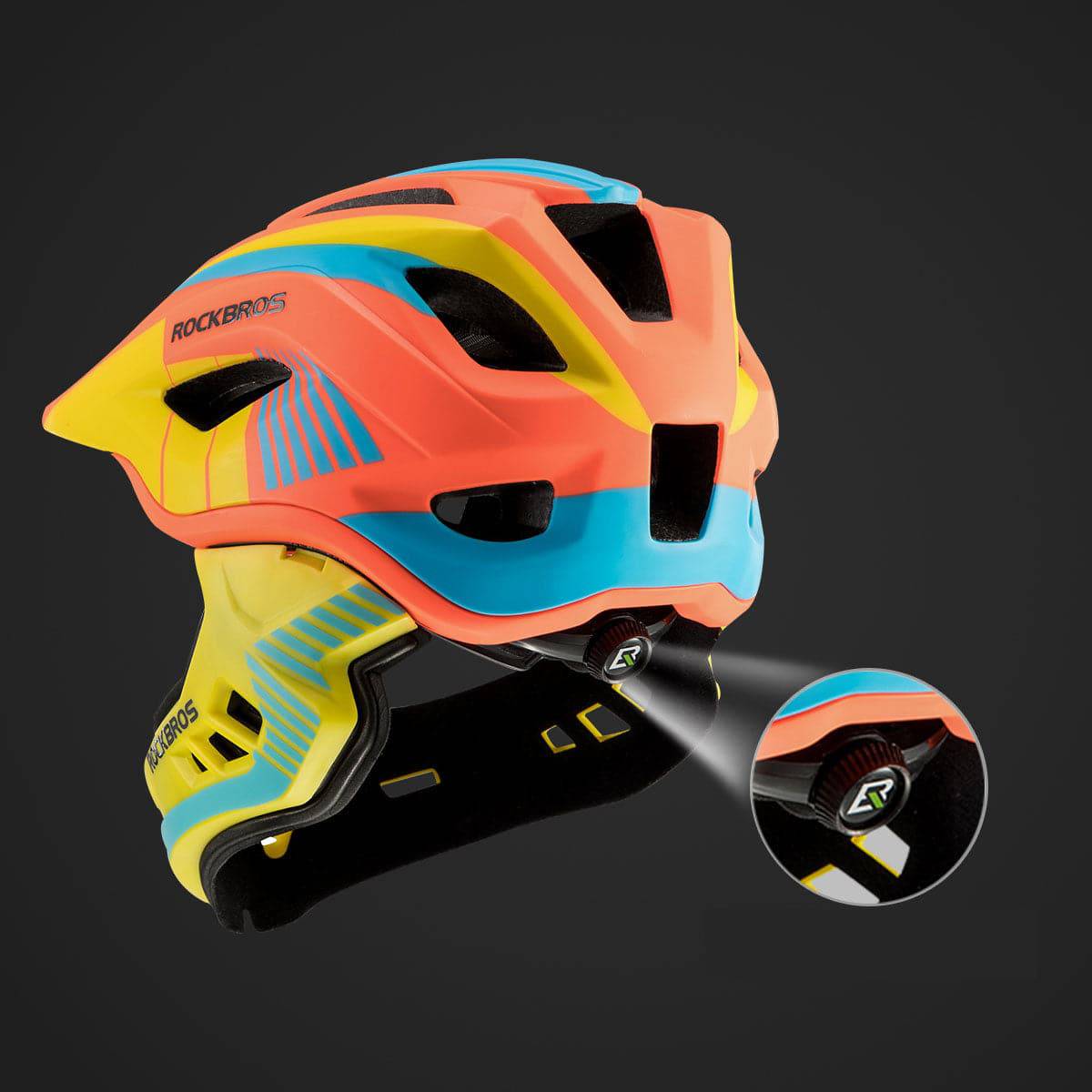 ROCKBROS Kinder helm Integriert Fahrradhelm mit Abnehmbarem Kinnschutz - Image 26