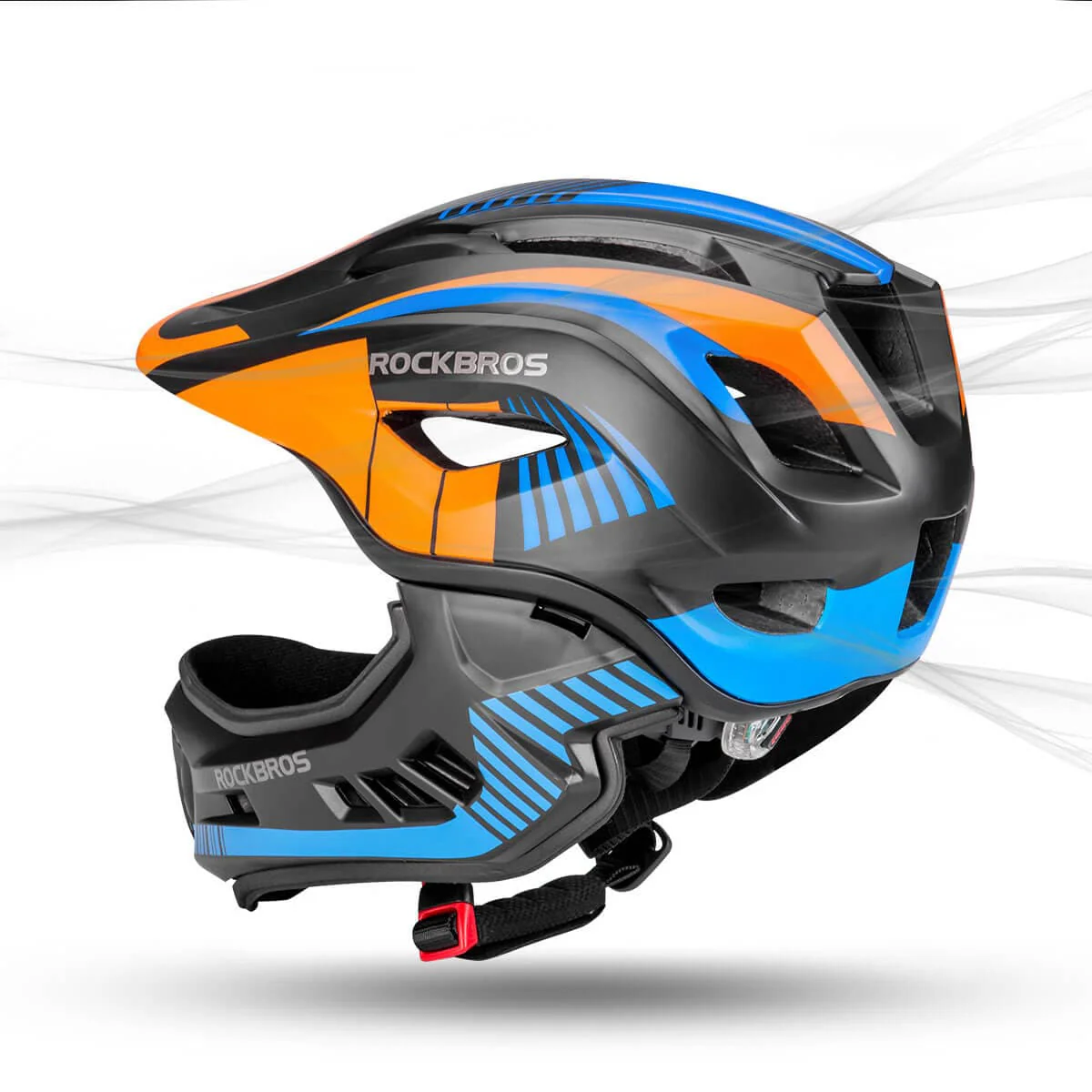 ROCKBROS Kinder helm Integriert Fahrradhelm mit Abnehmbarem Kinnschutz - Image 6