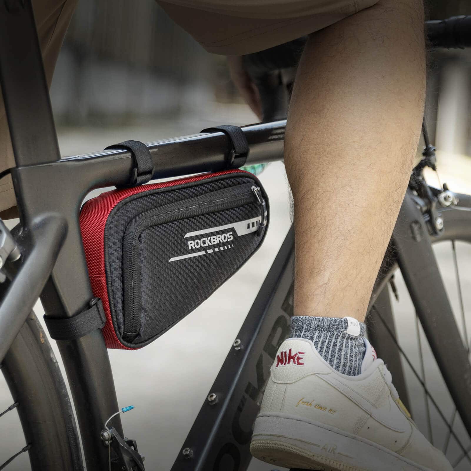 ROCKBROS Rahmentasche wasserdicht Dreieckstasche für MTB & Rennräder 1,2L - Image 10