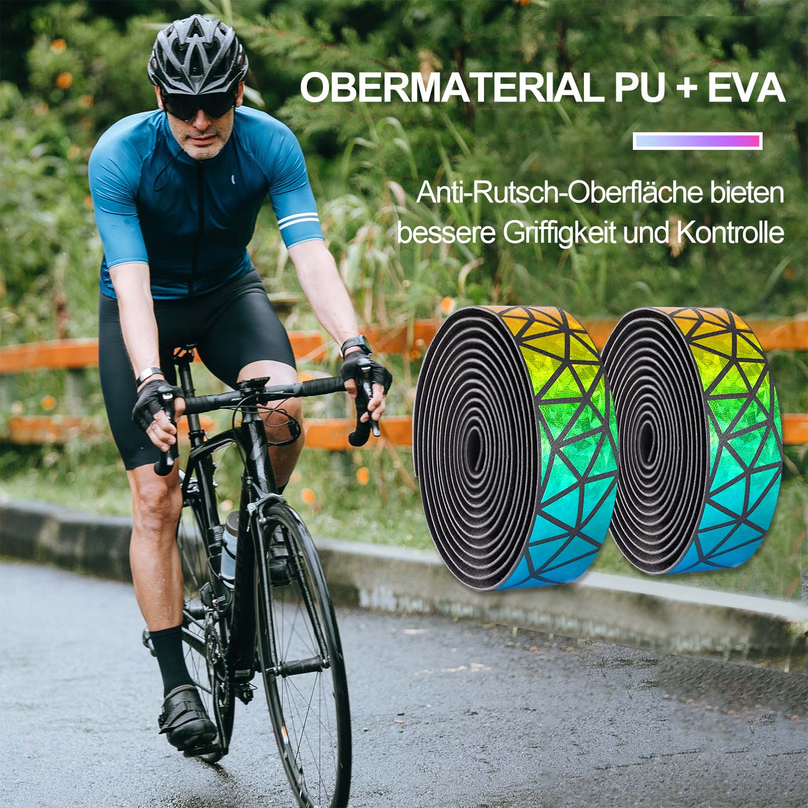 ROCKBROS rutschfest Fahrrad Lenkerband für MTB Rennrad 2 Rollen - Image 17