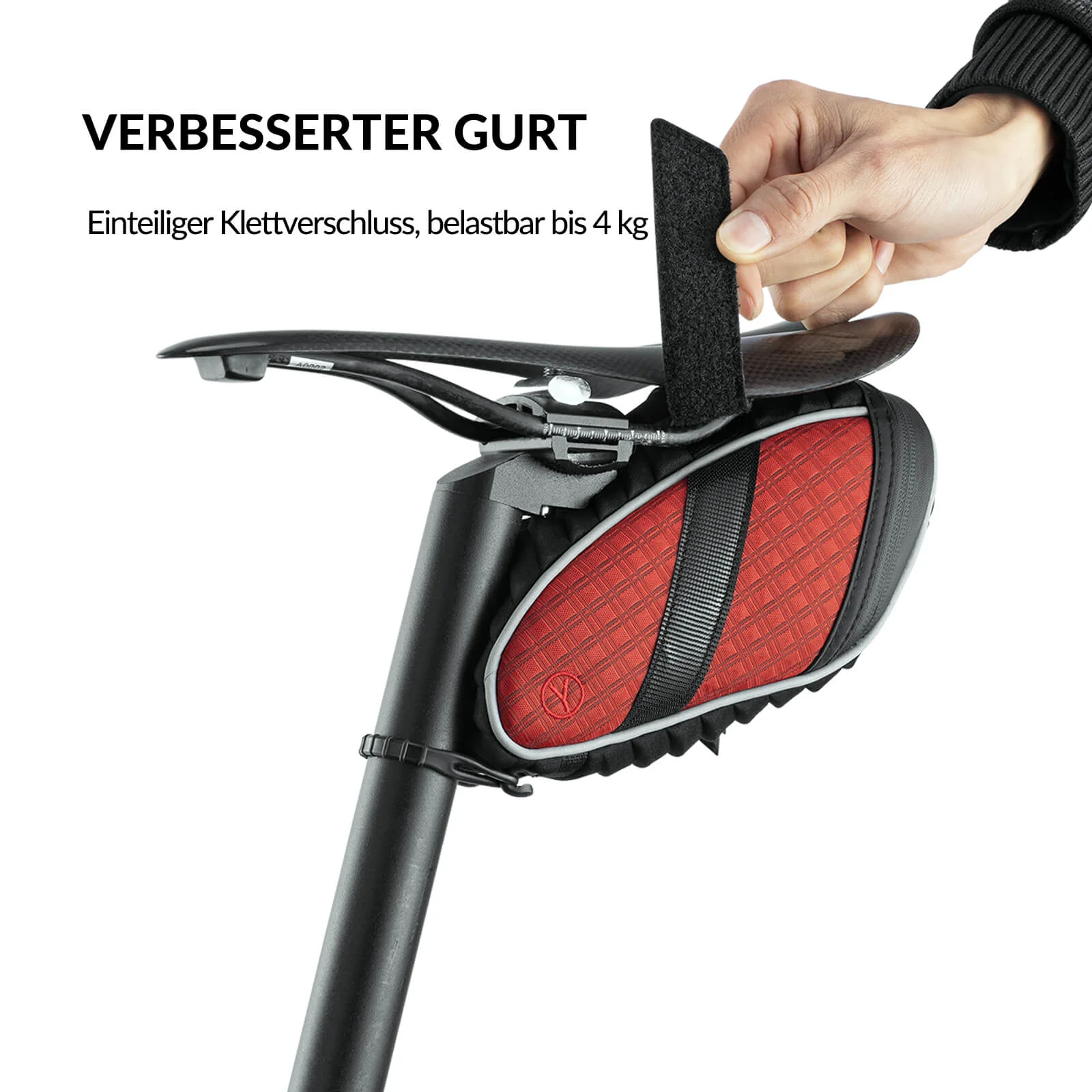ROCKBROS Satteltaschen Fahrradsitz Taschen mit Rücklichthalter 1L - Image 7