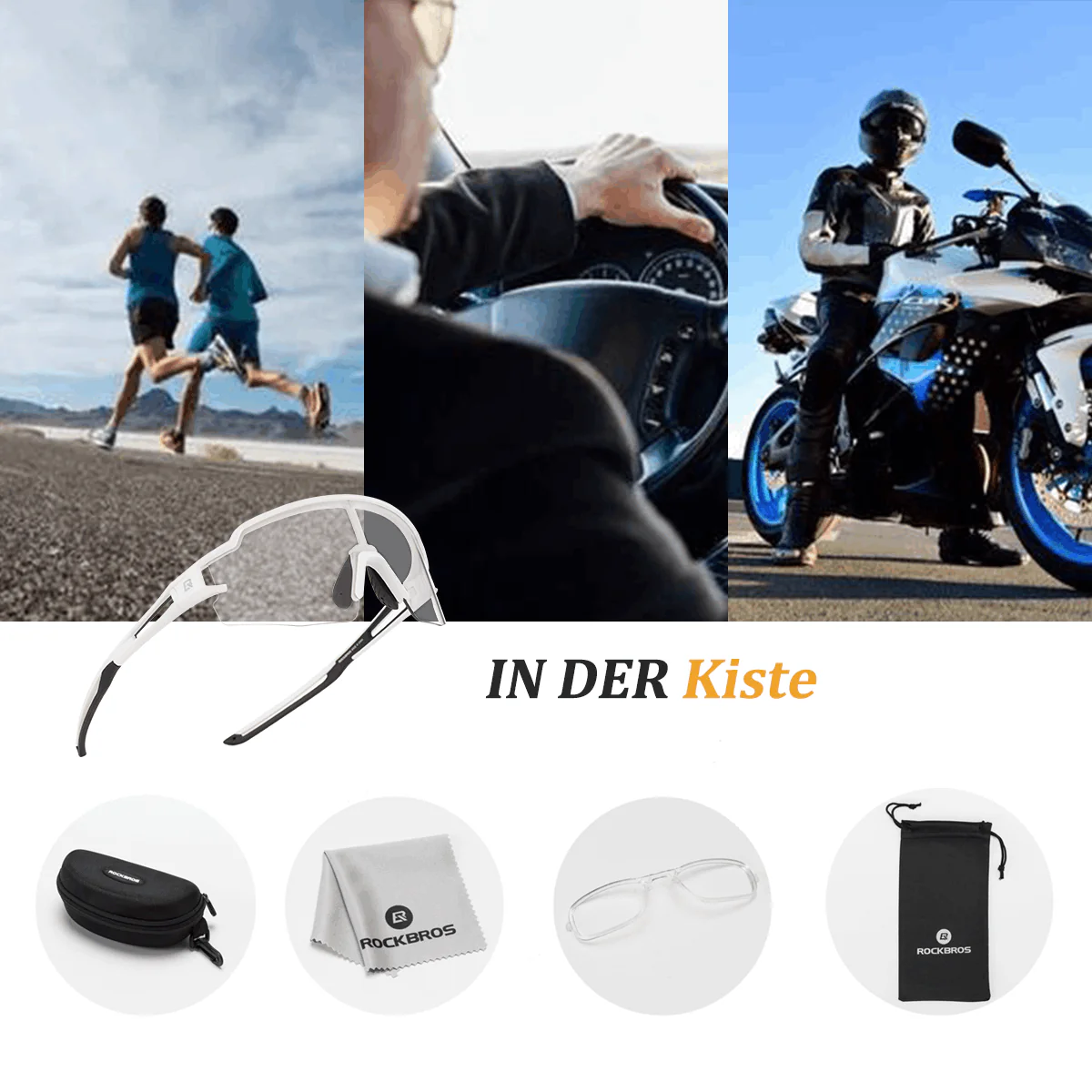 ROCKBROS Sonnenbrille für Männer & Frauen UV-Schutz Fahrradbrille - Image 20