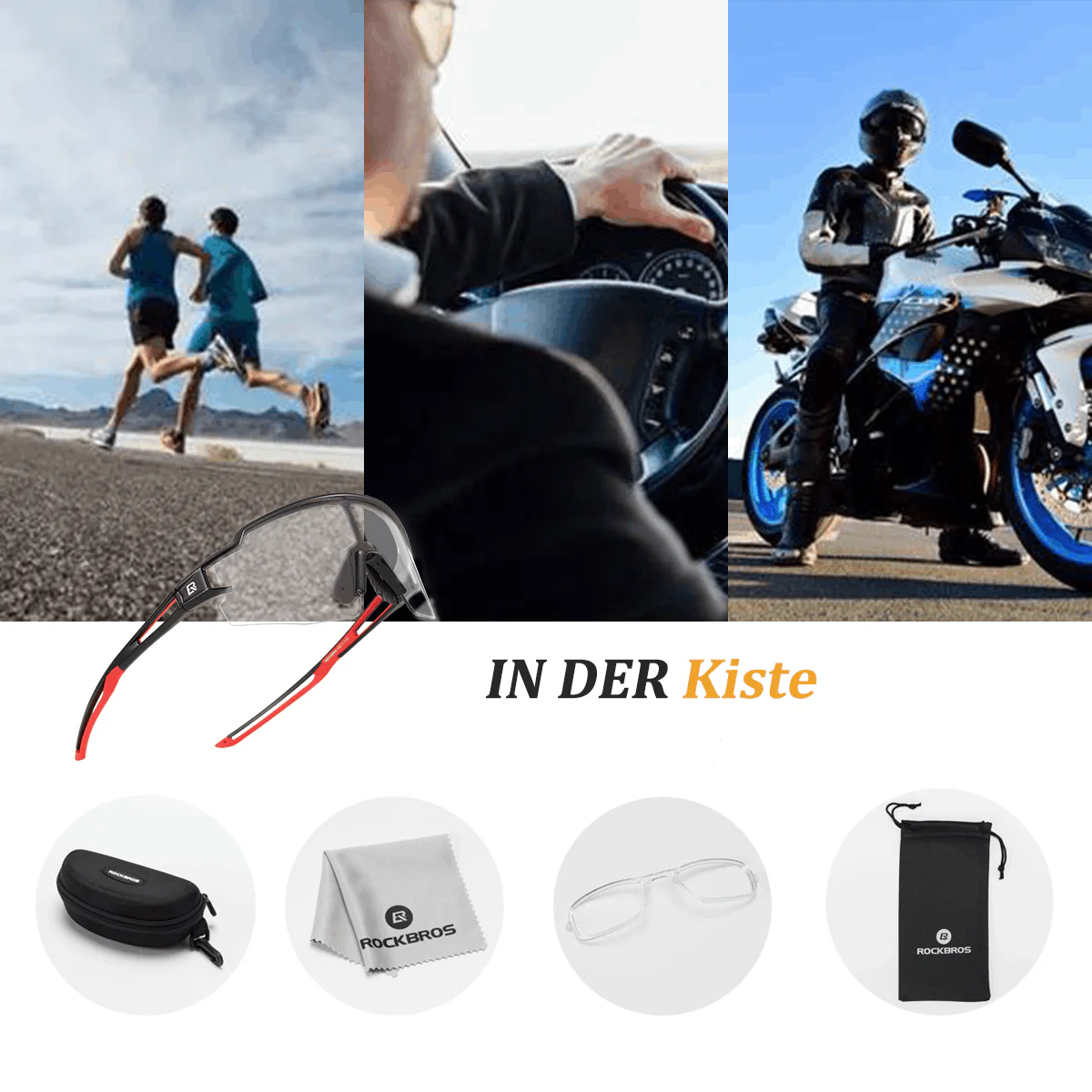 ROCKBROS Sonnenbrille für Männer & Frauen UV-Schutz Fahrradbrille - Image 27