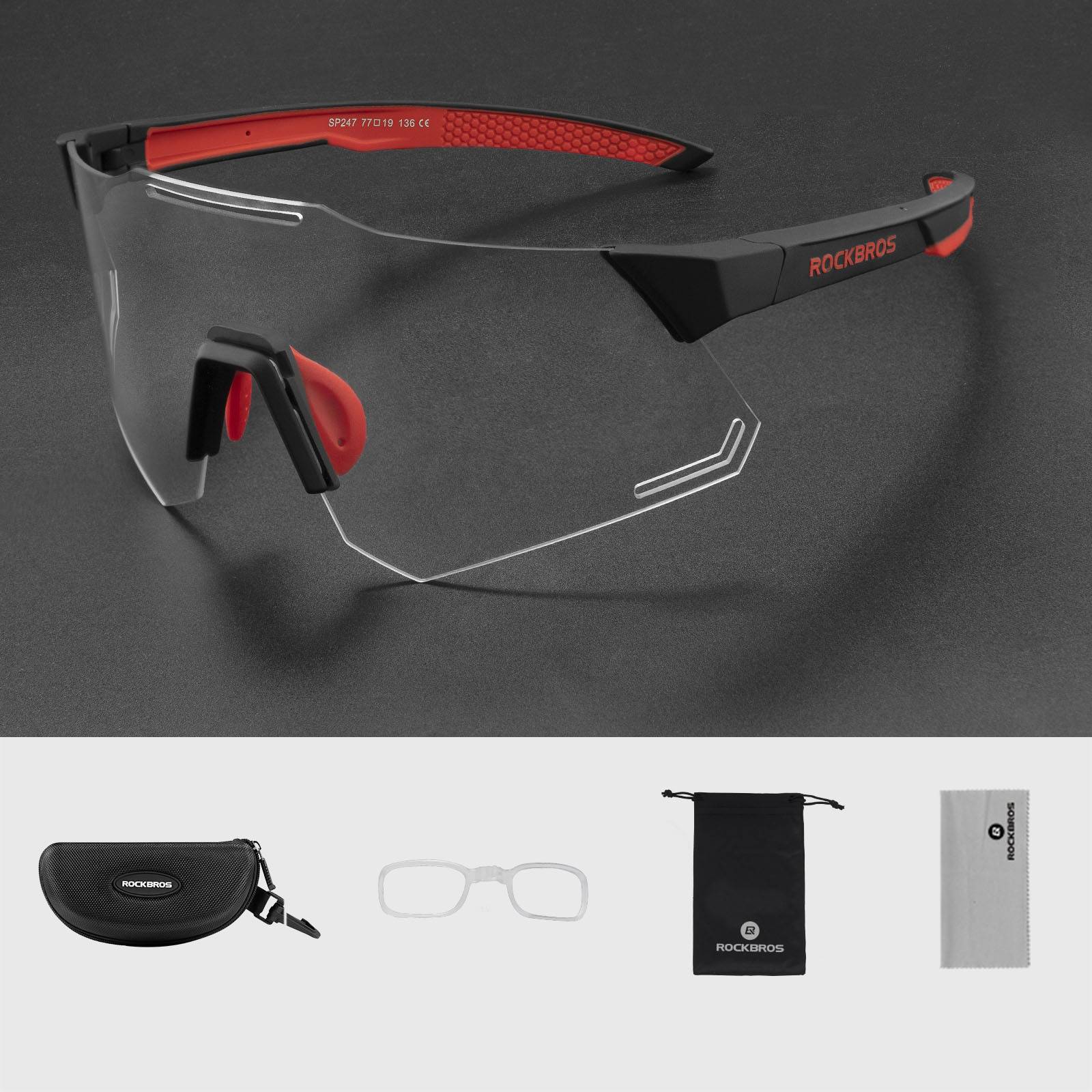 ROCKBROS Sonnenbrille UV400 Schutz Radsportbrille für Damen/ Herren - Image 12