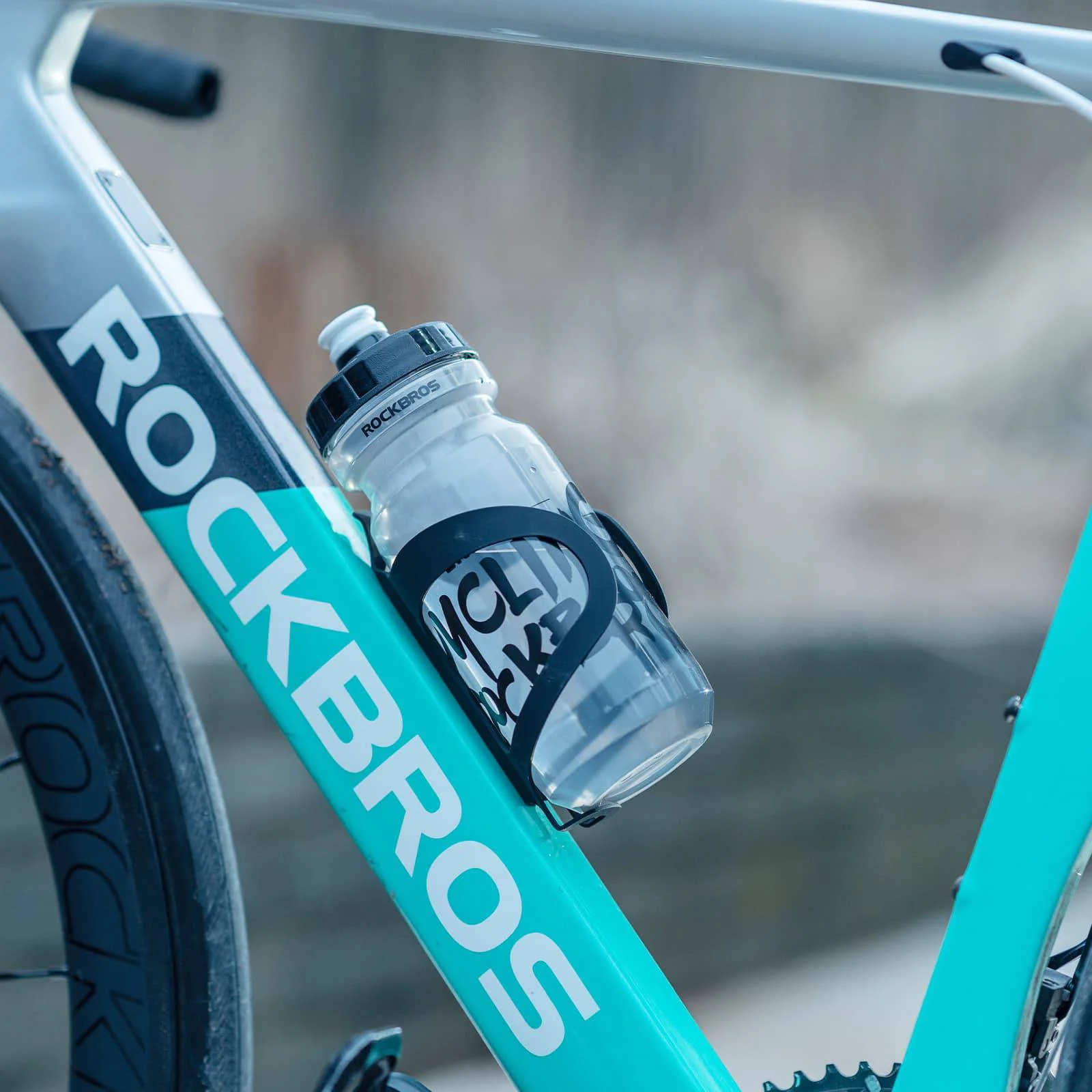ROCKBROS Sport Trinkflasche 600 ml aus PP5 mit Staubschutzhülle geliefert - Image 4