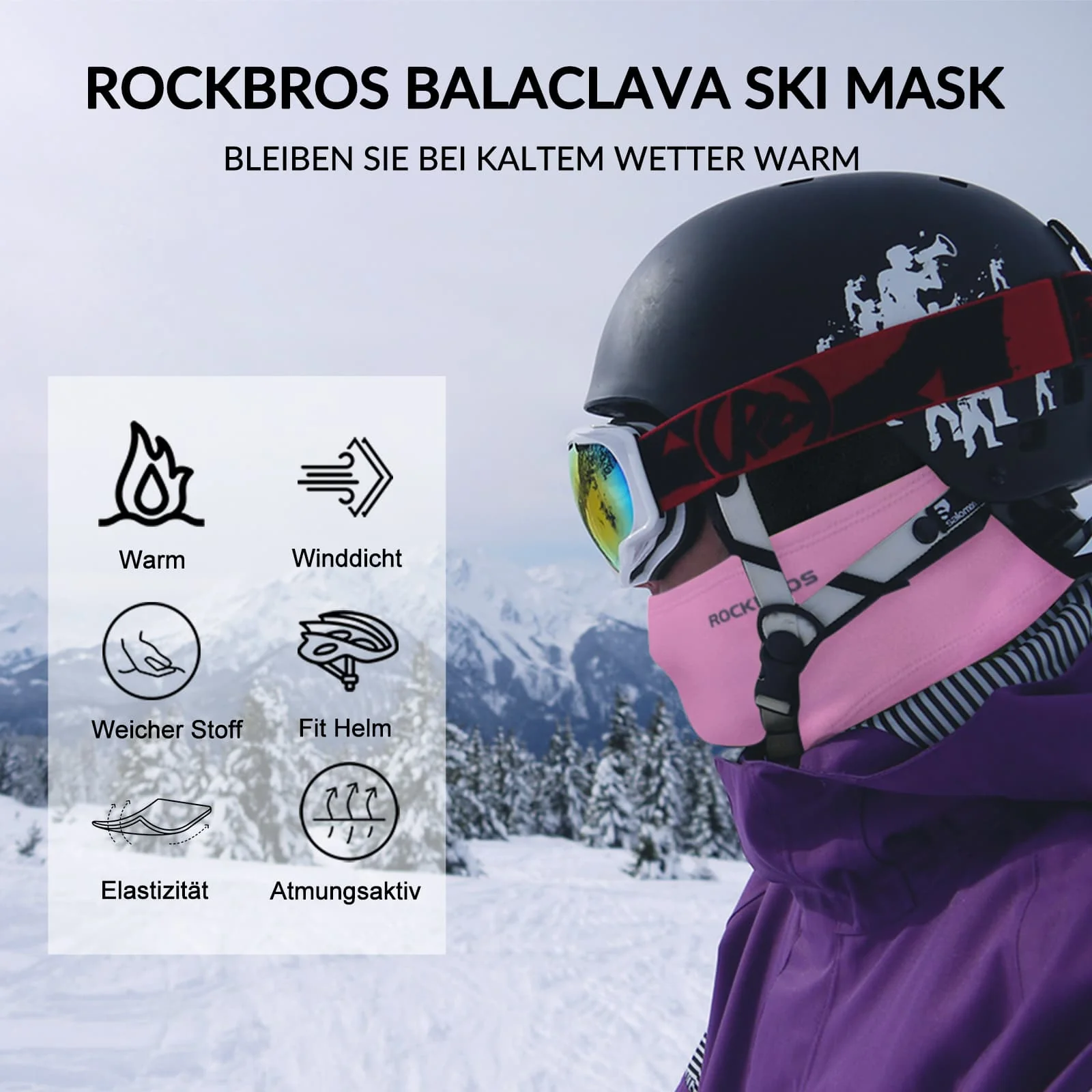 ROCKBROS Sturmhaube Herbst Winter Balaclava für Outdoorsports Unisex - Image 52