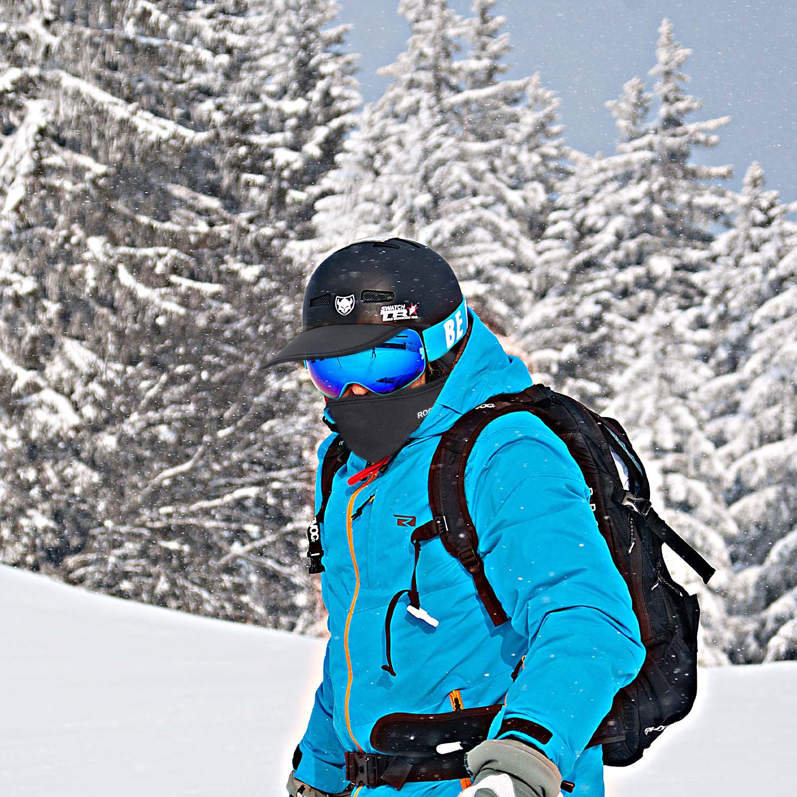 ROCKBROS Winter Sturmhaube Balaclava Warm Sturmmaske Unisex Schwarz - Image 8