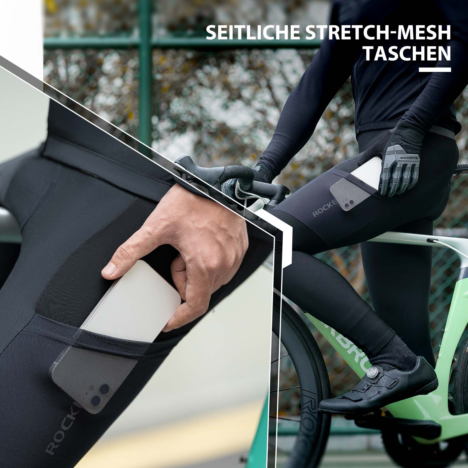 Winter Fahrrad Lange Hose Elastische Radhose Herren/Damen M-4XL - Image 5